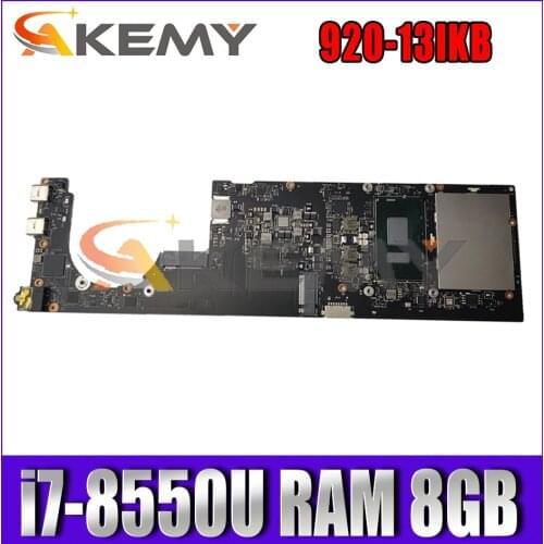 For Lenovo Yoga 920-13IKB laptop motherboard NM-B291 motherboard W/ CPU i7-8550U RAM 8GB 5B20Q09627 5B20Q09662 Mainboard