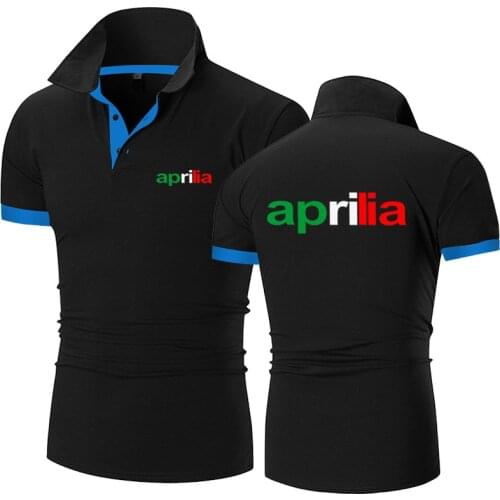 2021 New France Summer Motorcycle Aprilia Printing Cotton High Quality Short Sleeve Fashion Classical Casual Polo Shirts Tops