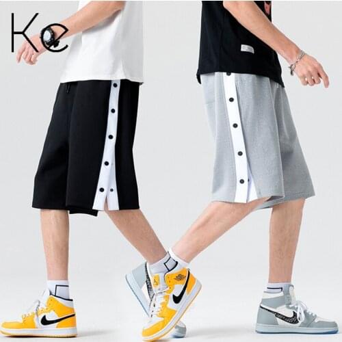 KE shorts mens outer wear summer thin Japanese-style loose casual seven-point over the knee five-point sports basketball pants