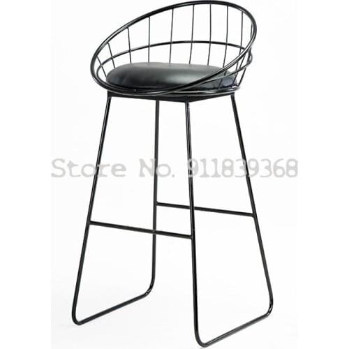 Nordic Gold Bar Chair Bar High Stool Chair Creative Net Red Iron Bar Stool Bench Front Desk Leisure Bar Chair