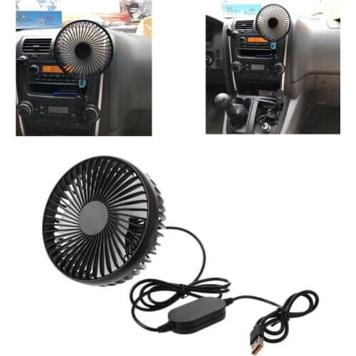 Universal 360 Degree Rotation Adjustable Angle Car Air Vent USB Fan 3 Speed Electric Air Blower Cooling Fan with ON OFF Switch