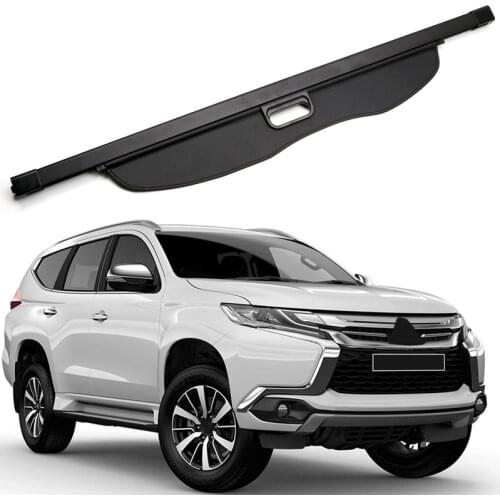 Rear Cargo Cover Trunk Shield Retractable Luggage Shade for Mitsubishi Pajero Montero Shogun Sport 2016 2017 2018 2019 2020