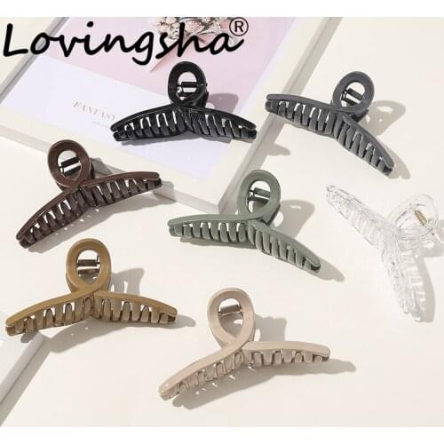LOVINGSHA Women Hair Claws Hair Accessories For Ladies Hair Crab Clamps Solid Lady Ponytail Hair Female Girl Holder Rope FC194