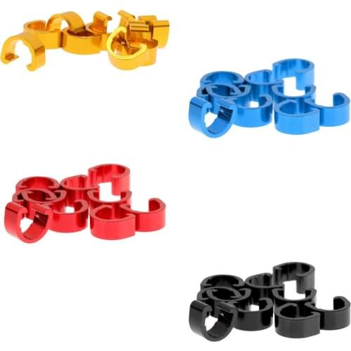 10Pcs Aluminum Alloy Bike Bicycle Brake Shifter Cable Buckle Cycling Housing Hose Guides C-Clip