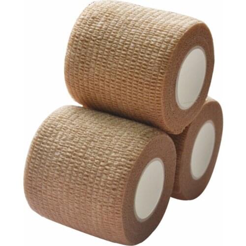 10Pcs/Lot Self Adhesive Nonwoven Bandage Gauze Rolls Adherent Elastic Tape First Aid Kit Sports Finger Joint Protector