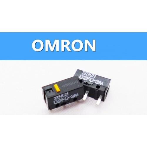 2PCS/LOT Omron Mouse Micro Switch Omron D2FC-3M Mouse Key with Domestic Yellow Point Key Push Buttin Switch