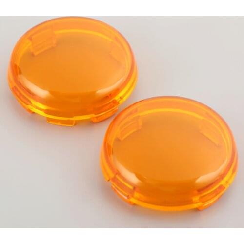 2Pcs Turn Signal Light Indicator Lens Cover For Dyna Softail Sportster XL883 48 Electra Glide 1986-2015 High Quality Orange