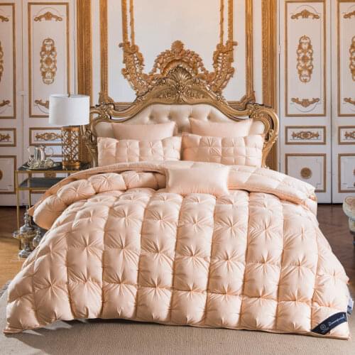 2021 100% White Goose Down Filler 3D Bread Duvet/Quilt/Comforter Bedding Winter Luxury Blankets Cotton