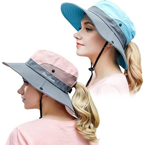 2021 Simple Foldable Wide Brim Girls Fishermans Hat Sun Hat Beach Women Summer Hat UV Protect Travel Cap Lady Fishing Cap