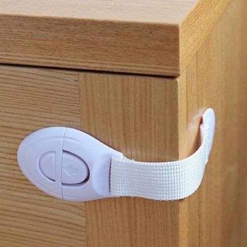 5PCS/Lot Drawer Door Cabinet Cupboard Toilet Safety Locks Baby Kids Safety Care Plastic Locks Straps Infant Baby Protection