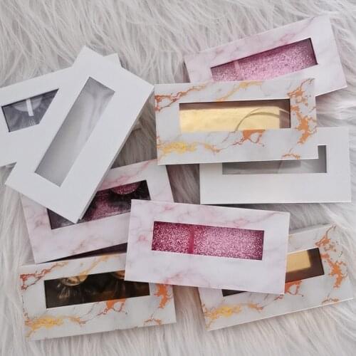 50 Pcs Empty Mink Lash Packaging Box Magnetic Eyelash Boxes Strong Paper Eyelashes Cases With Transparent Lash Tray
