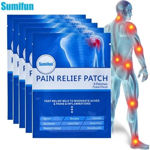 8pcs Sumifun Pain Relief Patch Muscle Joint Wrist Ache Analgesic Sticker Bruises Stress Relaxation Herbal Medical Plaster K02301