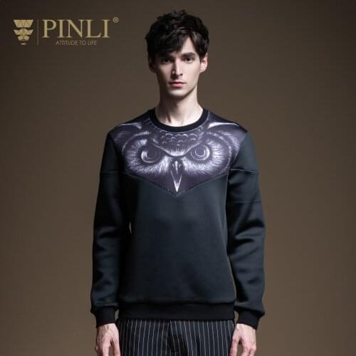 Free shipping New Product Mens Male Unique Fashion Pinli Brand 2020 Spring Printed Round Neck Pullover Sweatershirt B201209027