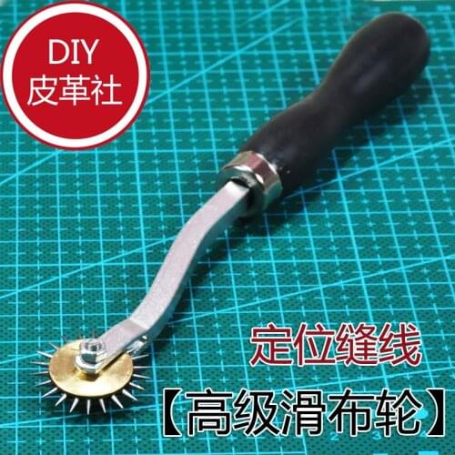 DIY 4mm Leather Paper Cloth Overstitch Pin Sewing Punch Hole Wheel Craft Tool, Holiday Gifts Wheel Device Home Essential Tools