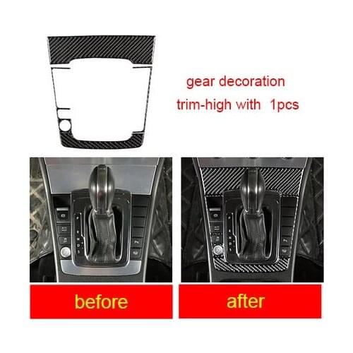 For Volkswagen Magotan 2012-2016 CC 2012-2018 passat B7 carbon fiber Gear decoration trim 1pc