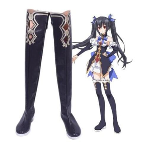 Hyperdimension Neptunia Noire Long Cosplay Boots Shoes for Adult Women Shoes Halloween Party Costume Accessories Custom Made