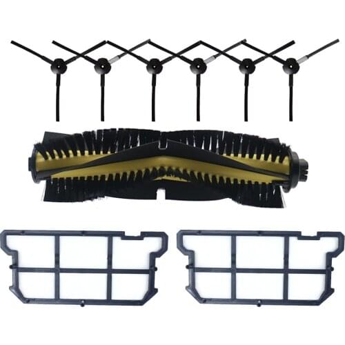 For ilife v7s v7 v7s pro robot Vacuum Cleaner Parts kit Main Brush+Side Brush+Hepa filter for Chuwi ILIFE v7s pro accessories