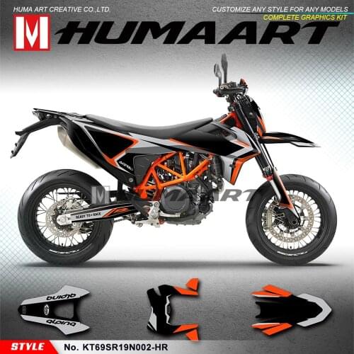 HUMAART Enduro Race Graphics Personalized Dirt Bike Décor Kit Waterproof Stickers for 690 SMC Enduro R 2019 2020 2021