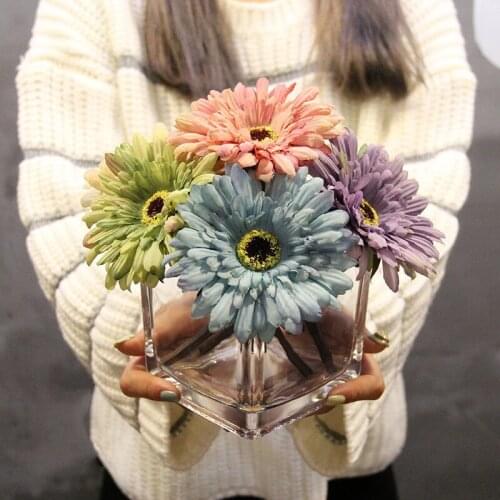 Ins net red small fresh living room simulation dry flower bouquet decoration African chrysanthemum table false flower arrangemen