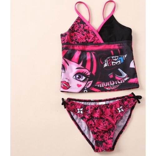 5-12 Years Girls Swimsuit 2021 New Two-Piece Swimwear Girl Baby Style Childrens Swimwear Unicorn One Piece Swimsuit RT39