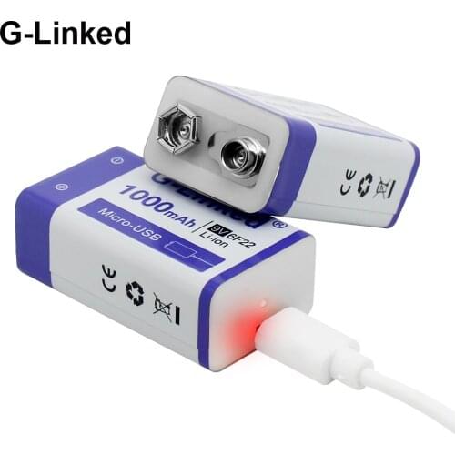 9V battery li-ion ion 9V Rechargeable battery lithium 9v micro USB charging for Toy Remote Control KTV Multimeter Microphone