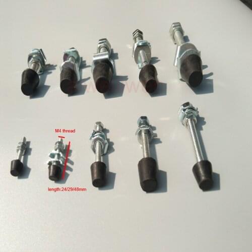 M4 thread Quick clamp Vinyl head screw Rubber head shock-proof bolt quakeproof