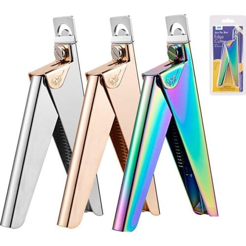 Nail Art Clipper Cutter Professional UV Gel False Nail Tips Edge Cutters Stainless Steel U One Word Clippers Manicure Tool