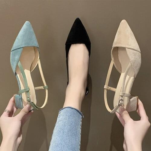 FASHION WOMENS SHOES ICCLEK 2021 SPRING NEW STYLE POINTED THIN SHOES FOR LADIES COMFORTABLE BREATHABLE