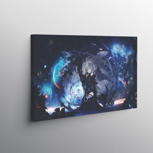 Skadi Arknights anime Painting Wall Art Poster Framed Canvas For Room Home Bedroom Study Dorm Art Wooden Frame Decoration Prints