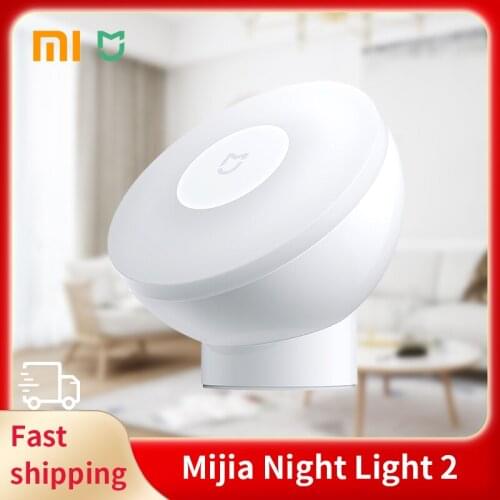 2020 Newest Xiaomi Mijia Night Light 2 Bluetooth Version Magnetic Attraction Night Lamp 360 Rotating Body Sensor for Mijia APP