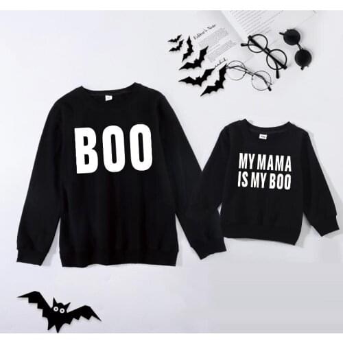 Halloween Mommy and Me Clothes Mother Daughter Sweatshirts Autumn Family Matching Outfits Mom Baby Women & Kids Cotton Sweaters