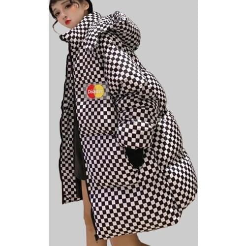 Fad Winter Cotton Harajuku BF Parka Detachable Loose Hooded Padded Long Winter Jacket Women Streetwear Winter Coat Women