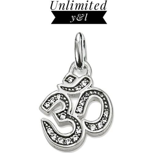 OM Faith Love Pendants Fashion Jewelry Thai 925 Sterling Silver Thomas Style CZ DIY Necklace Accessories for Women Men Gifts