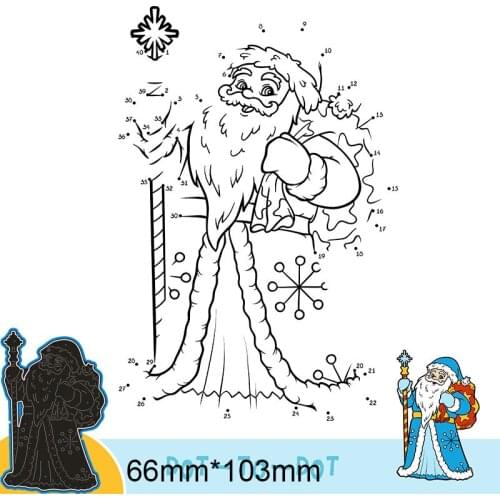 66*103mm FATHER CHRISTMAS Metal Cutting Dies and Stamps Stencil for DIY Scrapbooking Photo Album Embossing Paper Card