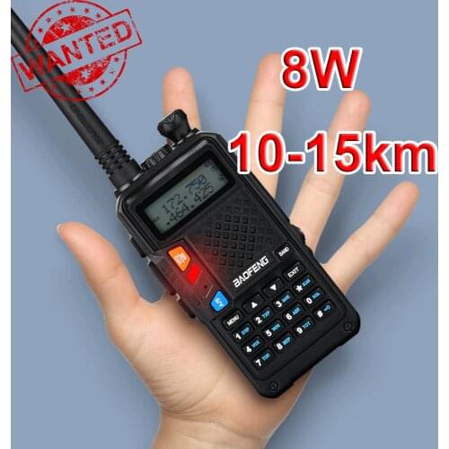 Walkie-Talkie Baofeng BF R9 8W 10km 128 Channels Two Way CB Ham Radio VHF UHF Dual Band Biking/Hiking/Camping/Travel/Excursion