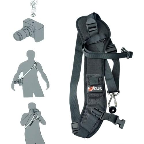 High Quality Focus F-1 Quick Carry Speed Sling soft Shoulder Sling Belt Neck Strap For Canon Nikon Camera DSLR Black