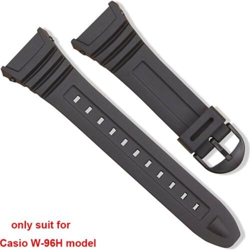 Watch Band for Casio Model W-96h Strap PU Strap Special Interface 18mm Watch Strap Accessories