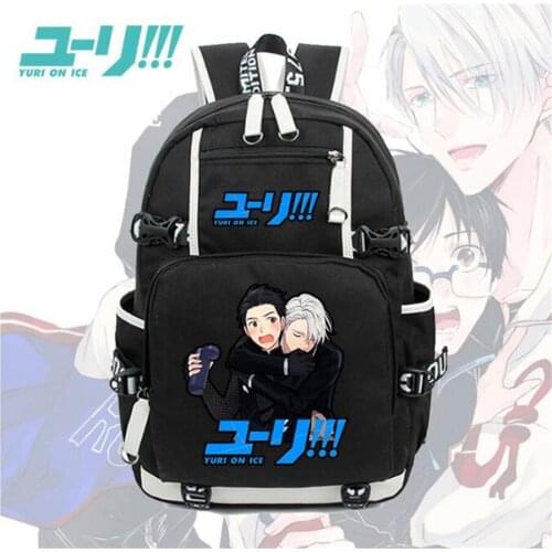 YURI on ICE Dan Fancy Skating You Only Live Once Cosplay Backpack Canvas men women bag School Bag Travel bag 3 style