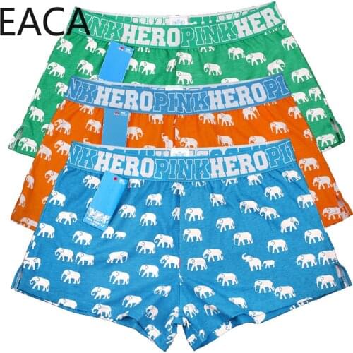 Pink Heroes High Quality Men Boxer Shorts Cotton Underwear Casual Sleep Underpants Fashion Printed Comfortable Homewear Panties