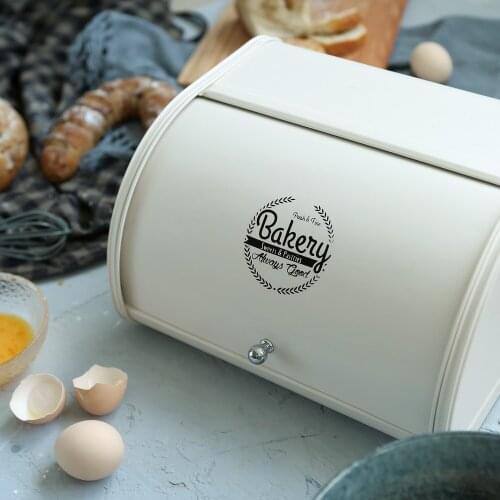 Nordic Iron Flip Bread Box Desktop Snack Storage Box Home Finishing Storage Box