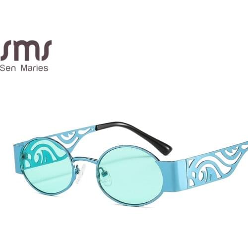 Round Vintage Sunglasses Women Men Trendy Small Retro Brand Design Green Gradient Lens Sun Glasses For Female Eyewear UV400