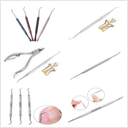 Foot Nail Care Hook Ingrown Double Ended Ingrown Toe Correction Lifter File Manicure Pedicure Toenails Clean Tools