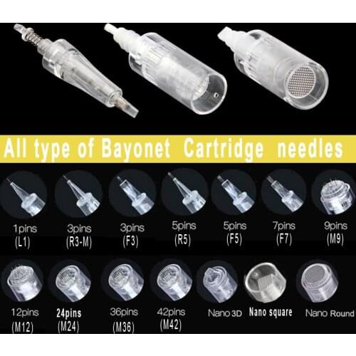 Replacement Bayonet Cartridge Needle For ULTIMA M7 / M5/ N2 MYM Electric Dr.Pen Derma Pen A6 A1 Microblading Needles Micro Stamp