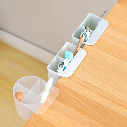 Multi-Style Office Desk Mini Wall-Mounted Storage Box 4 Grid 2 Grid Toothpick Cotton Swab Crimping Stationery Storage Box