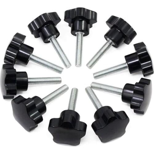 10 Pcs M8 x 40mm x 32mm Clamping Knob Thread Replacement Star Hand Knob Tightening Screw Male Thread Clamping Screw