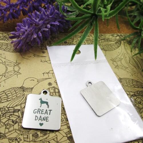 10pcs--"Great Dane"dog lover stainless steel charms more style for choosing DIY Charms pendants for necklace