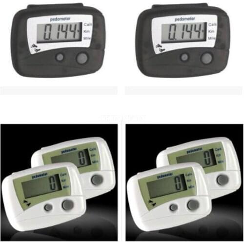 100Pcs/Lot LCD Run Step Pedometer Walking Distance Counter Passometer Walking Distance Counter ABS Gym Calorie Tracker