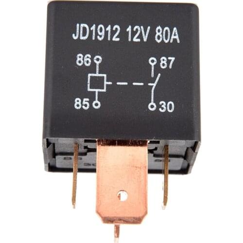 28mmX28mmX25mm Waterproof Heavy Duty Relay 4Pin DC 24V 12V 80A JD1912 Automotive Car Relay