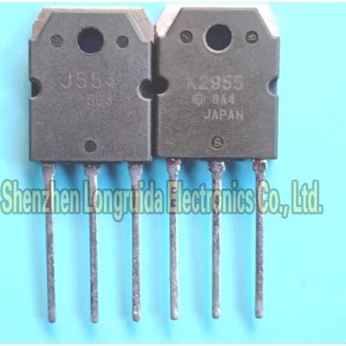 Free Shipping 1Pairs 2SK2955 K2955 + 2SJ554 J554 TO-3P