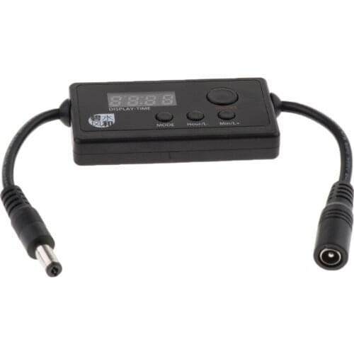 DC 5.5mm Lock Connector Multi Function LED Light Dimmer Timer for Fish Tank